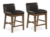 Cabalynn - Upholstered Barstool (Set of 2) - Two-tone Brown Signature Design by Ashley®
