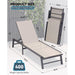 Outdoor Chaise Lounge & Adjustable Backrest (Set of 2) - Beige Home Essentials