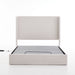 Caron - Queen Size Upholstered Wingback Bed With Adjustable Base Bundle Set - Ivory House & Home Furniture