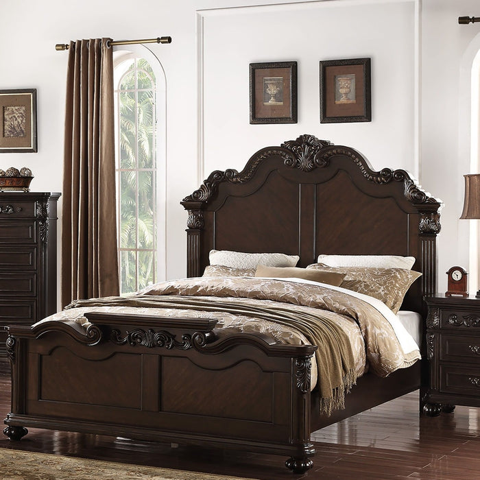 3 Piece Bedroom Set, Majestic Formal Bed With 2 Nightstands Home Essentials