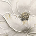 Lotus Flower Canvas Wall Art, Hand Painted Textured Floral Painting - Antique White Daily Nest