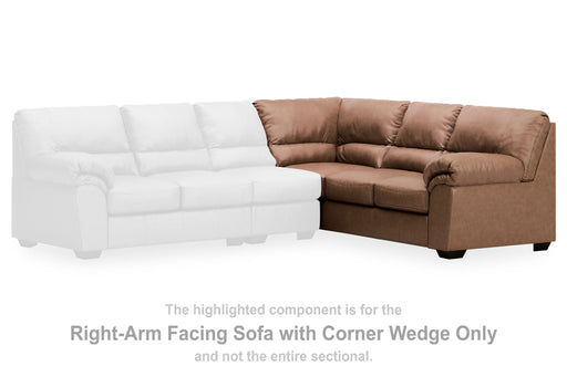 WillowBend - RAF Sofa With Corner Wedge - Caramel Signature Design by Ashley®