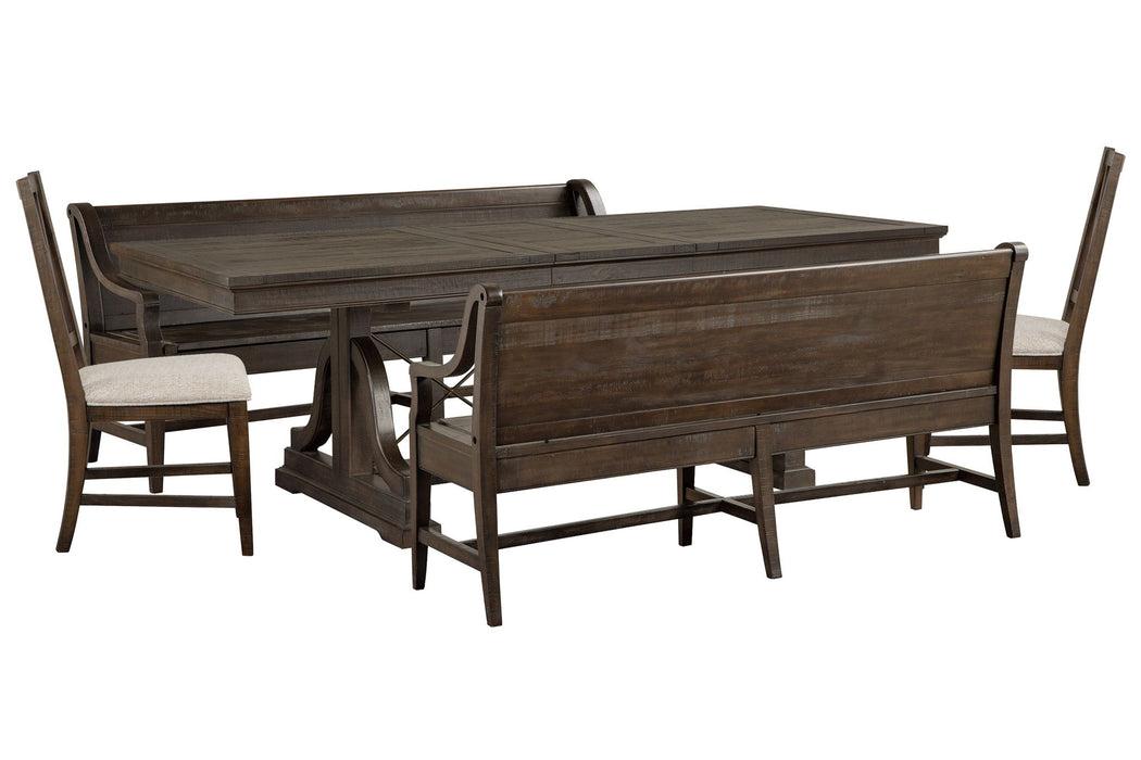 Westley Falls - Extendable Trestle Dining Table Set Magnussen Furniture