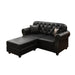 Upholstered Sofa With Nailhead Trim, Rolled Armrests With Ottoman Home Essentials