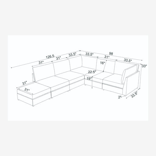 Reversible Modular Sectional & Custom Configuration And Premium Upholstery - Dark Green Home Essentials