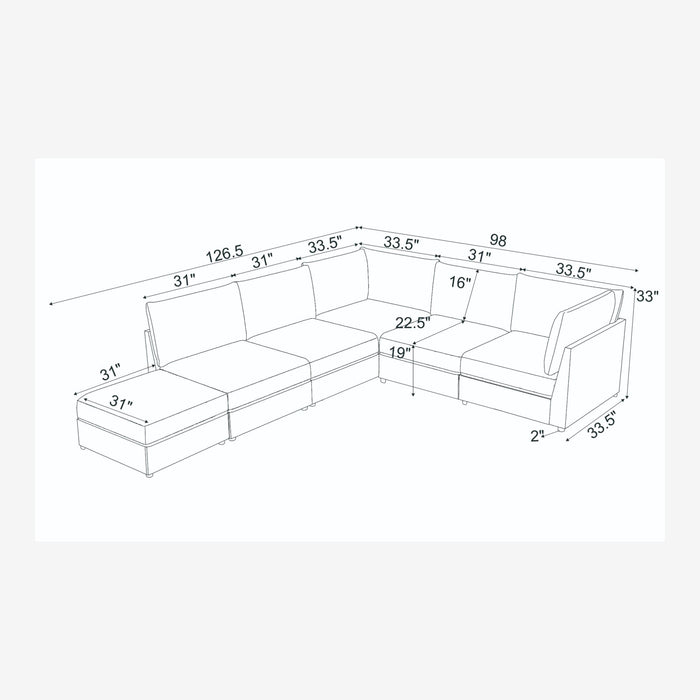 Reversible Modular Sectional & Custom Configuration And Premium Upholstery - Dark Green Home Essentials
