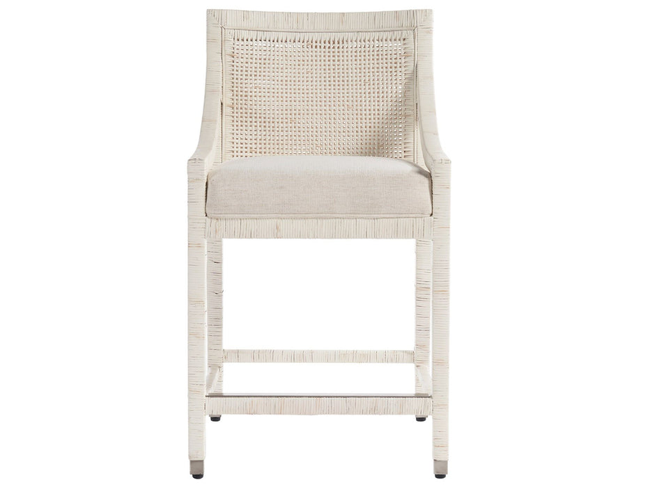 Weekender Coastal Living Home - Longboat Counter Chair - Pearl Silver