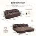Foldable Sofa Bed, Boneless Couch Convertible Sleeper With 4 Pillows Home Essentials