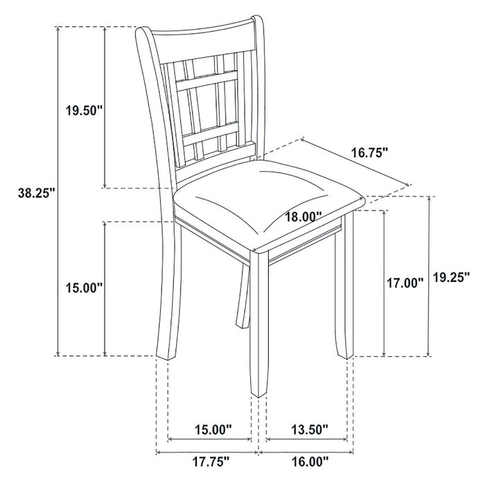 Lattice Back Side Chairs (Set of 2) Furniture Max