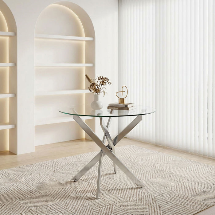 Round Dining, Kitchen Table For Dining Room - Chrome Home Essentials