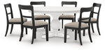 Greddinton - Round Dining Table Set - Black Chairs Signature Design by Ashley®
