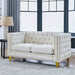 Modern Sofa With Button Tufting, Upholstered Couch For Living Room Home Essentials