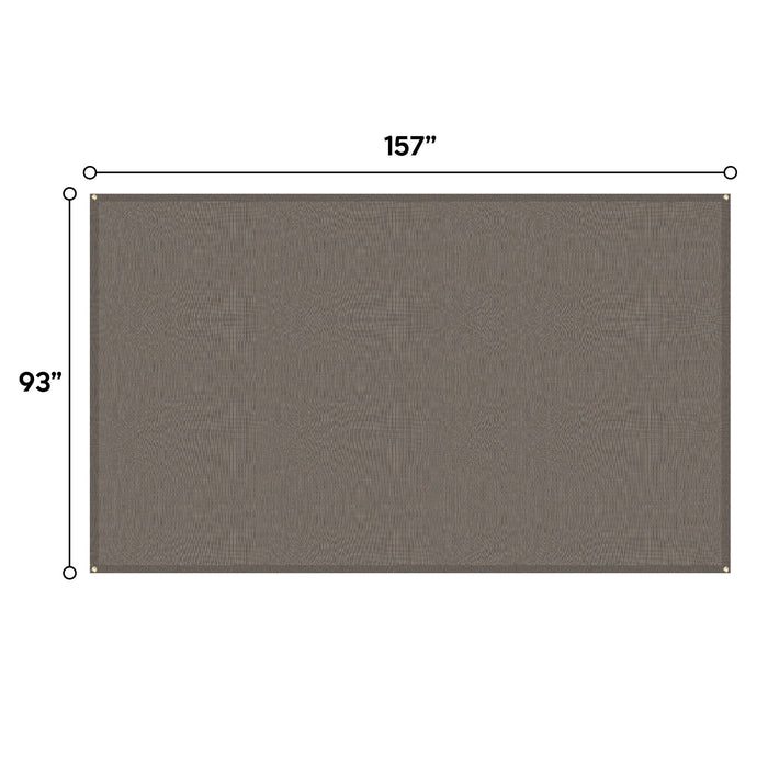 13' X 7.7' Outdoor Pergola Sun Shade Cover Cloth Patio Canopy Hdpe Permeable With Grommets - Brown