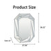 Diamond Shaped Wall Mirror With Beveled Edge Frameless Design - Silver Daily Nest