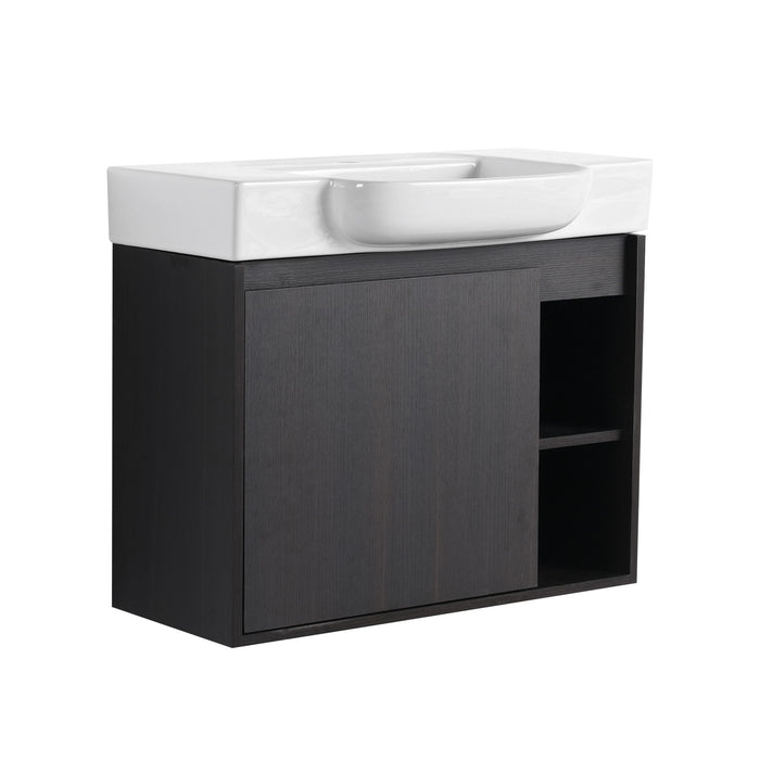 Wall Mounted Bathroom Vanity With Sink, Soft Close Door Home Essentials