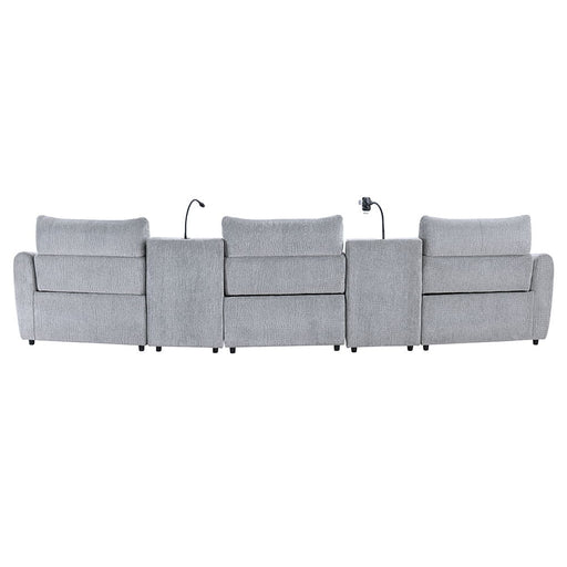 Fullar - LAF Modular Power Motion Recliner - Light Gary Chenille ACME