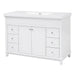 Bathroom Vanity & Sink, 6 Soft Close Drawers & Double Doors - White Noble House