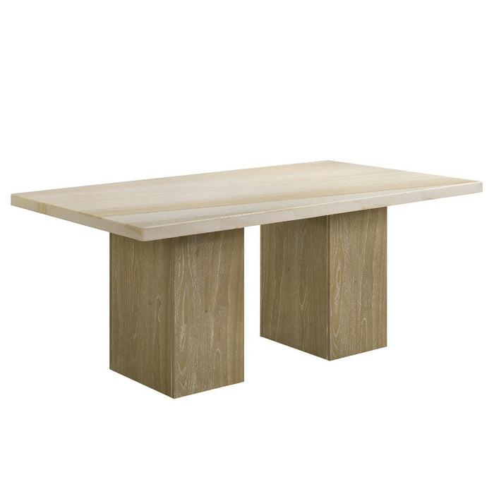 Olinda - Dining Table With Natrual Marble Top - Natrual ACME