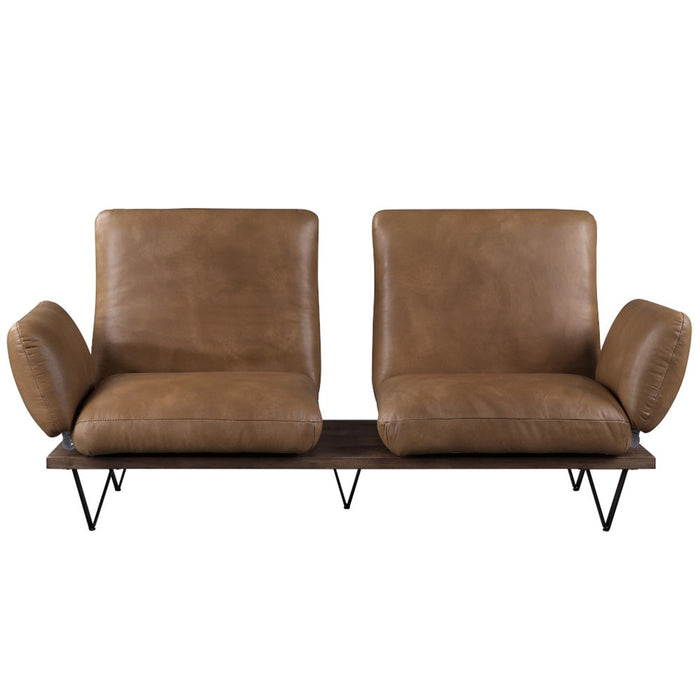 Narech - Sofa With Swivel - Nutmeg Top Grain Leather