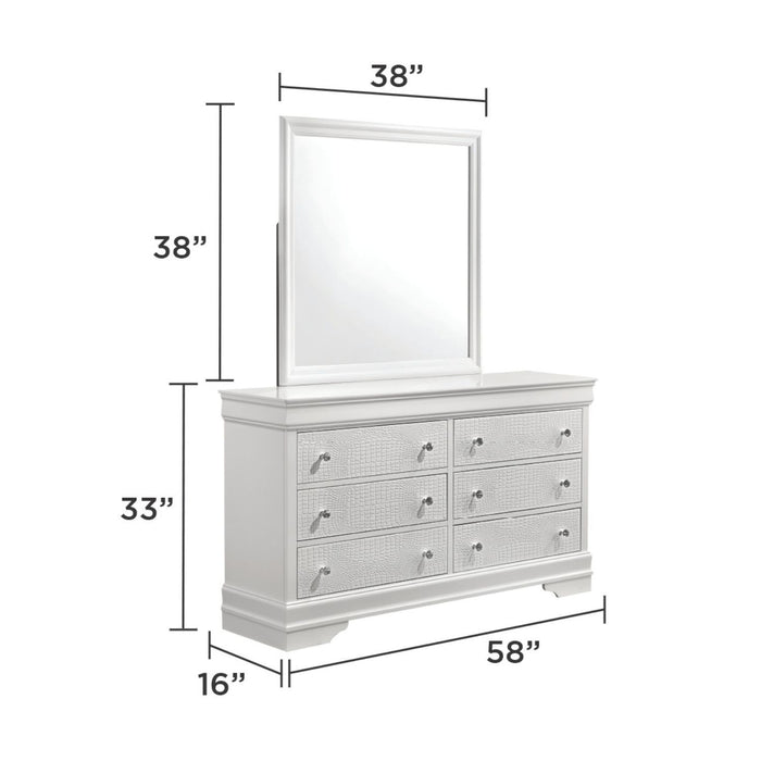 Blaze - Modern 6 Drawer Dresser Matrix Furniture Group