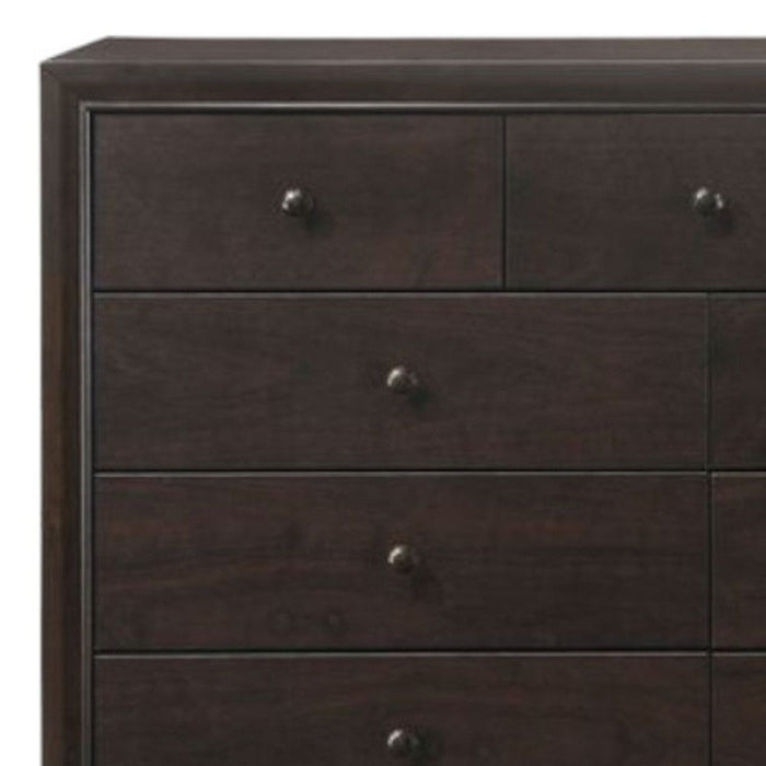 Solid And Manufactured Wood Double Dresser - Espresso