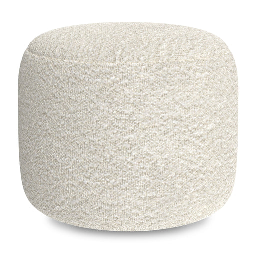 Chantal - Round Pouf - White Simpli-Home