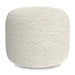 Chantal - Round Pouf - White Simpli-Home