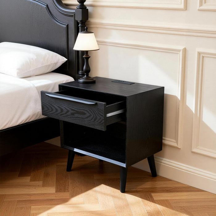 Nightstand With 1 Drawer, Bedside Table, Storage Side Table For Bedroom - Black Home Essentials