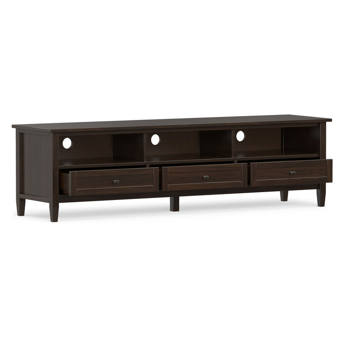 Warm Shaker - Low TV Media Stand - Brown Simpli-Home