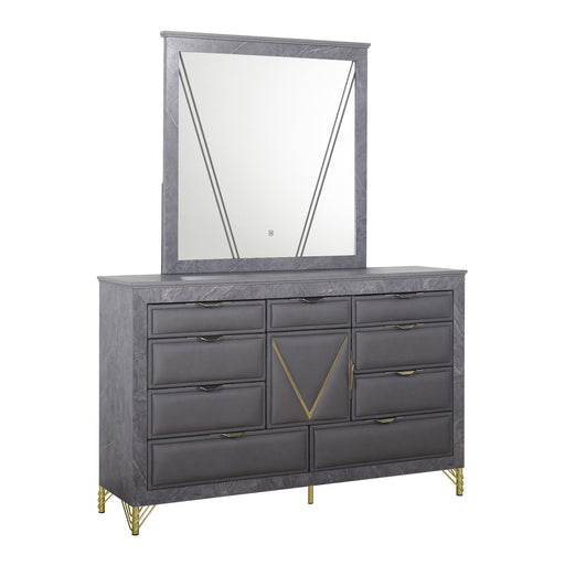 Symmetry - Lighted Mirror - Charcoal New Classic