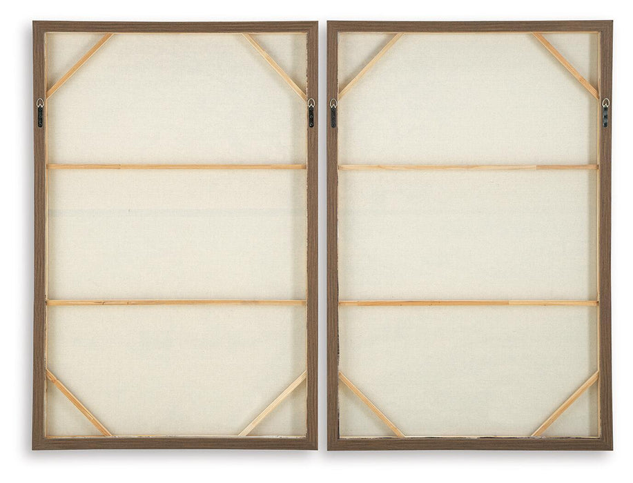 Stormish - Wall Art Set (Set of 2) - Beige / Brown Signature Design by Ashley®