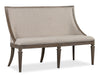 Lancaster - Bench With Upholstered Seat & Back - Dovetail Gray Magnussen Furniture