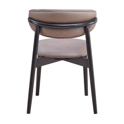 Lanae - Side Chair (Set of 2) - Coffee Polish Microfiber & Black ACME