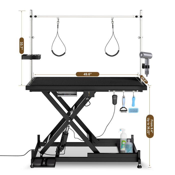 Super Deluxe Electric Pet Grooming Table, Height Adjustable Daily Nest