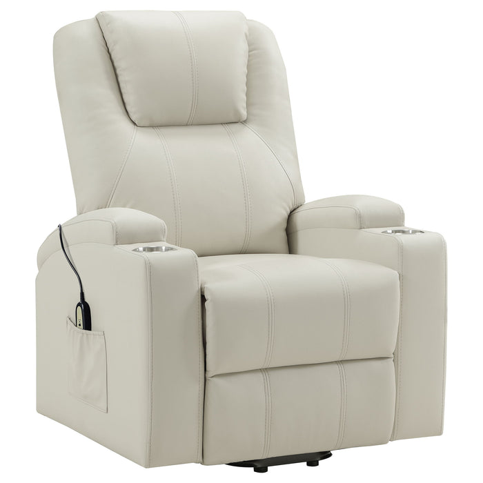 Macklin - Power Lift Massage Recliner With Heat And Dual Cupholders Furniture Max