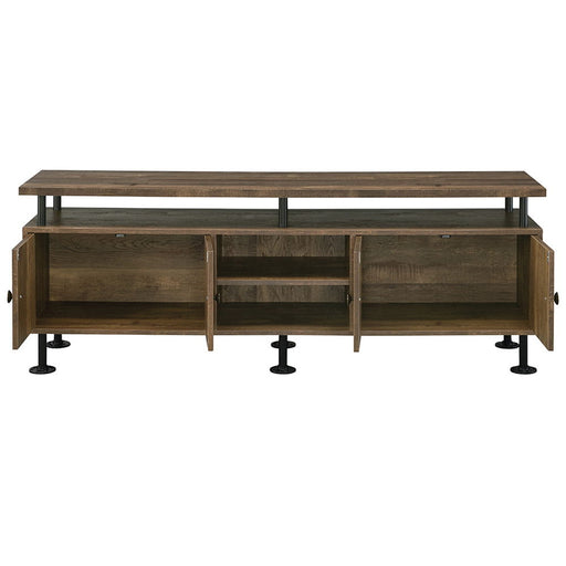 Ensata II - TV Stand - Rustic Oak & Black ACME