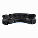 Electra - Power Recliner Sectional Sofa With Power Headrests, Console Loveseats, Wedge, LED Light Strip, Speakers Matrix Furniture Group