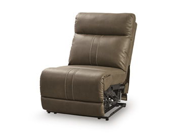 Max-Momentum - Power Armless Recliner With Adjustable Headrest - Biscotti