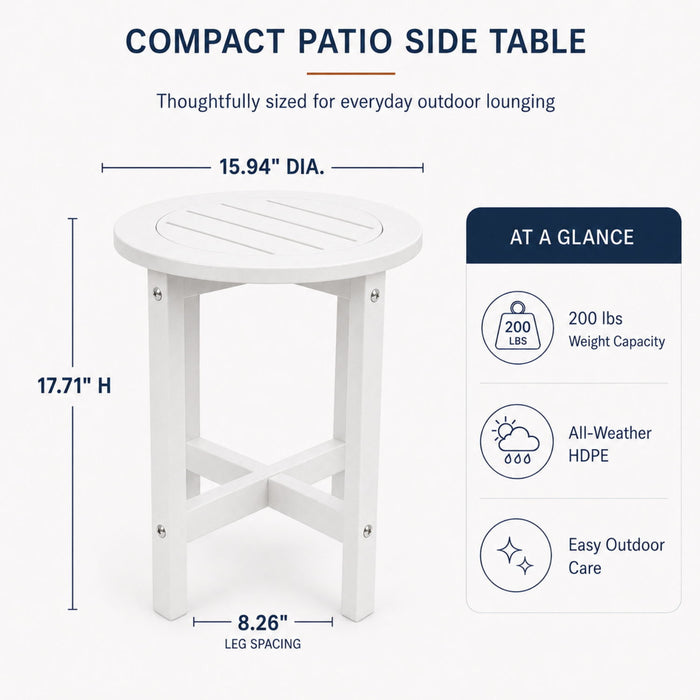 Round Outdoor Side Table Home Essentials