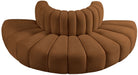 Arc - Velvet 4 Piece Modular Sofa - Saddle Meridian Furniture