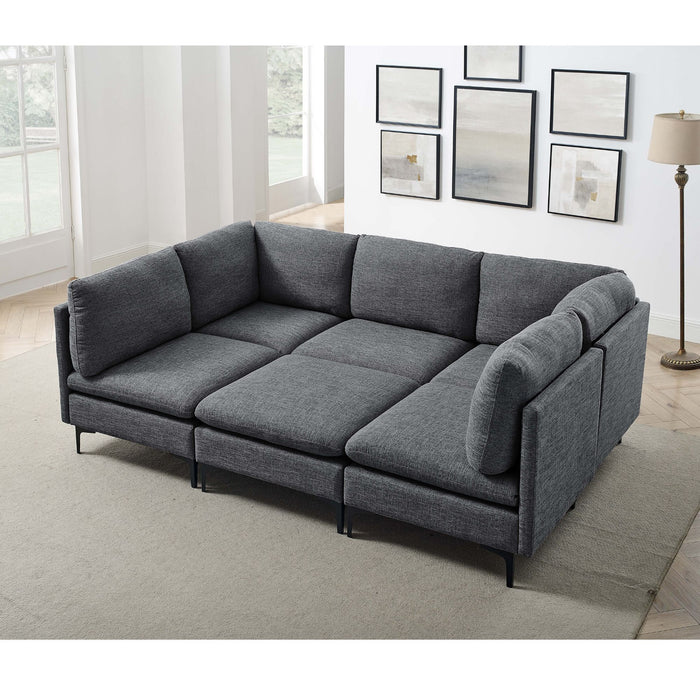 Upholstered Modular Sectional & Tall Legs Home Essentials