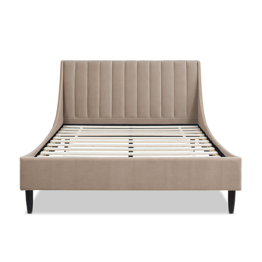 Aspen - Queen Vertical Tufted Modern Headboard Platform Bed Set - Mink Jennifer Taylor Home
