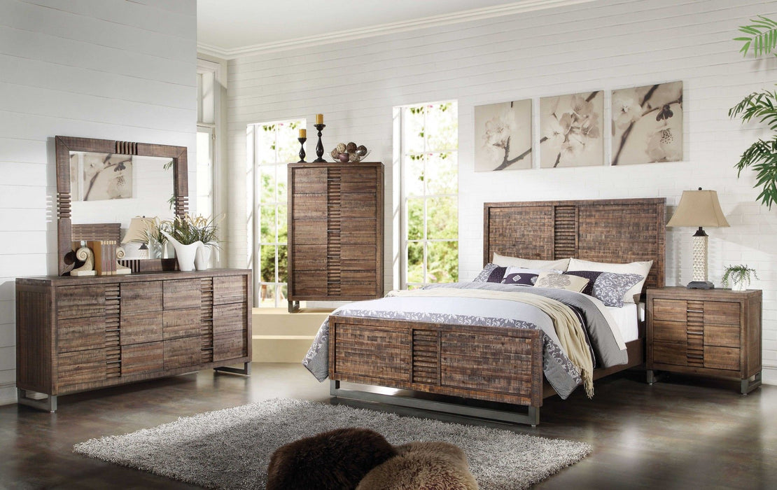 Solid Wood Combo Dresser - Brown