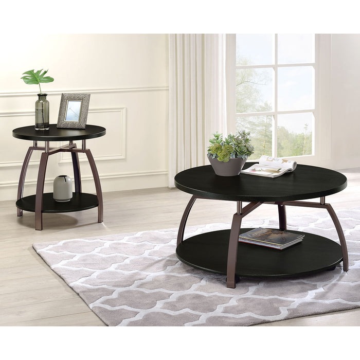 Starrett - 2 Piece Round Coffee Table Set - Charcoal