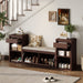 Entryway Storage Bench With Cushion, Drawers & Open Shelves Hearth and Haven