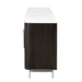 Clayten - Server With Marble Top & Fireplace - White & Espresso ACME