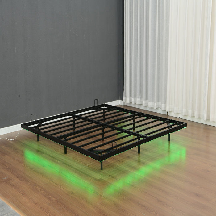 Floating Bed Frames With LED Lights Home Essentials