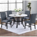 Elegant 5 Piece Dining Set Dark Chairs Top Table With Lower Shelf Kitchen Dining Room Home Essentials
