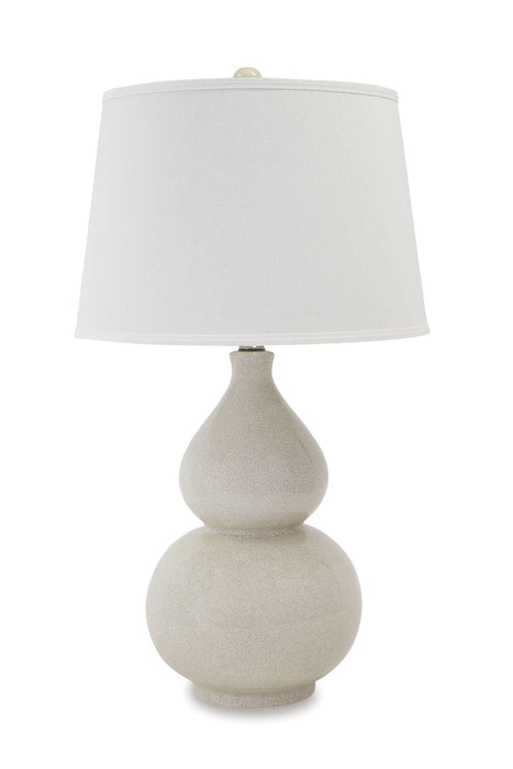 Saffi - Ceramic Table Lamp  - Cream Signature Design by Ashley®