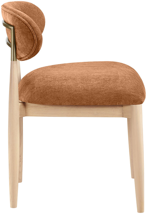 Riccio - Fabric Dining Side Chair (Set of 2) - Natural Frame Meridian Furniture
